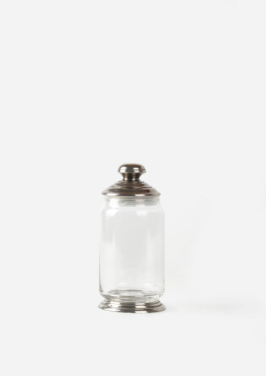 Glass + Pewter Storage Jar - Medium