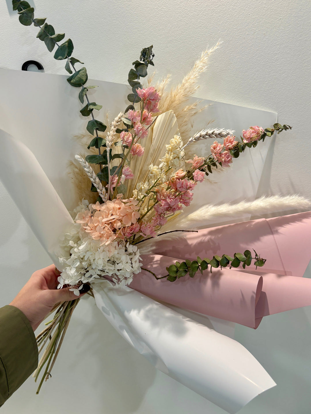 Pink + Whites Dried Bouquet