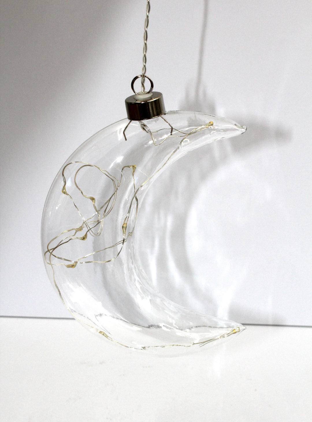 Crescent Hanging Seed Light - Clear