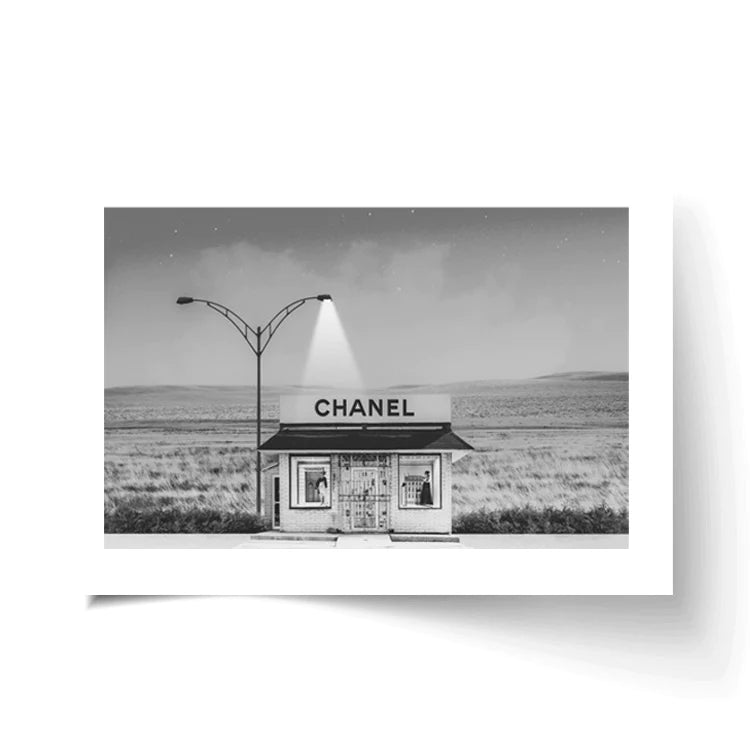 Print - Chanel Shop in Black and White