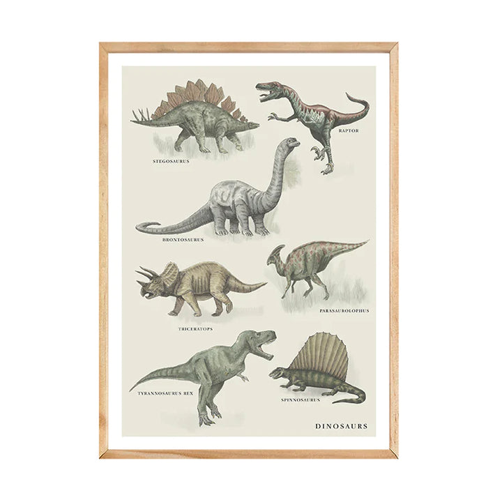Framed Print - Vintage Dino