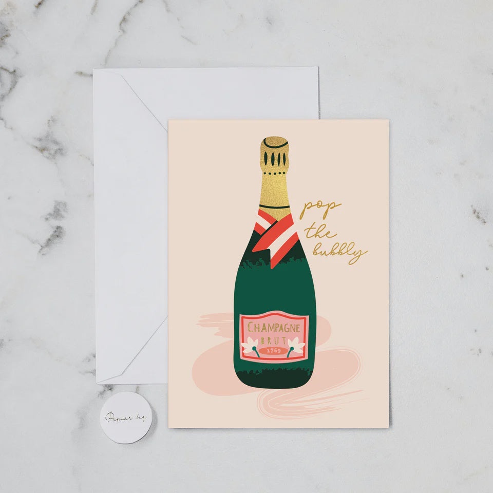 Greeting Card - Pop The Champagne